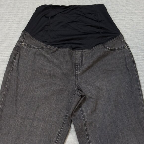 Isabel Maternity Boyfriend Black Jeans Ingrid Isabel Power Stretch Size 10 NWT - Picture 3 of 16